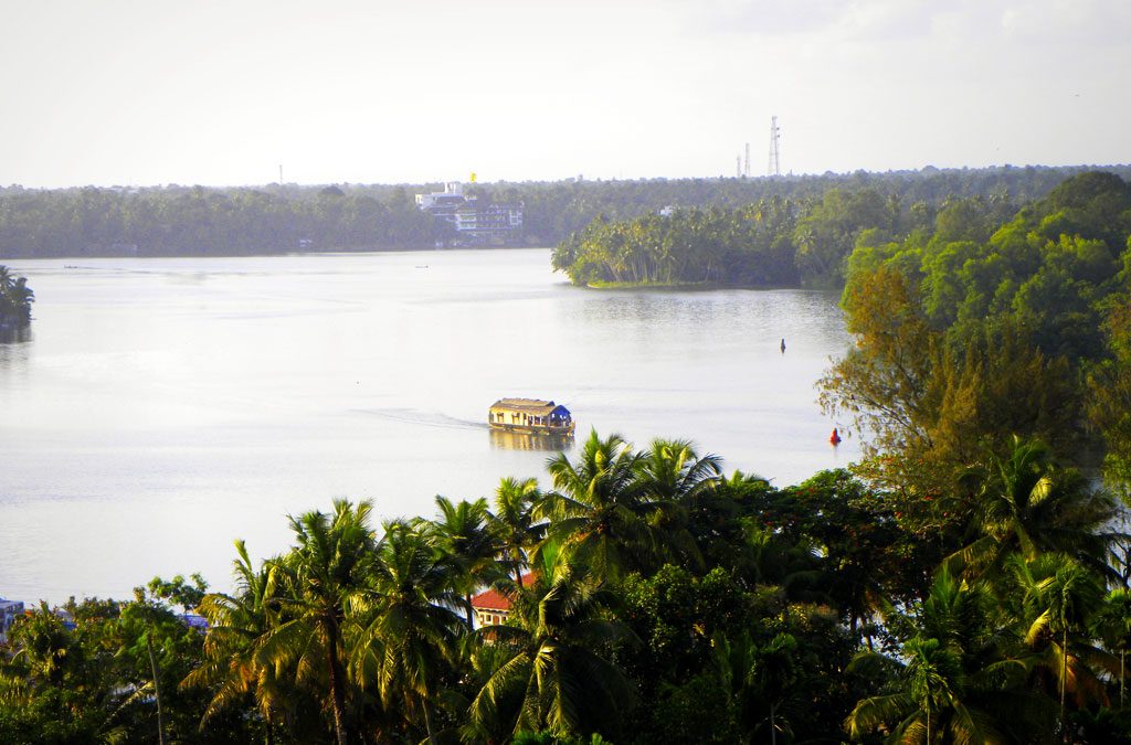 Top View Of The Ashtamudi Backwaters 