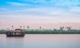 Nature beauty of Alappuzha backwaters and houseboat