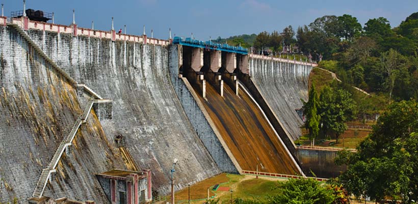 A view of Neyyar Dam in Thiruvananthapuram district of Kerala, India.
