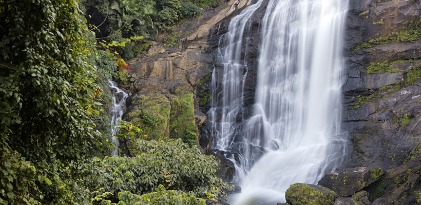 Cheeyappara waterfalls in Munnar.