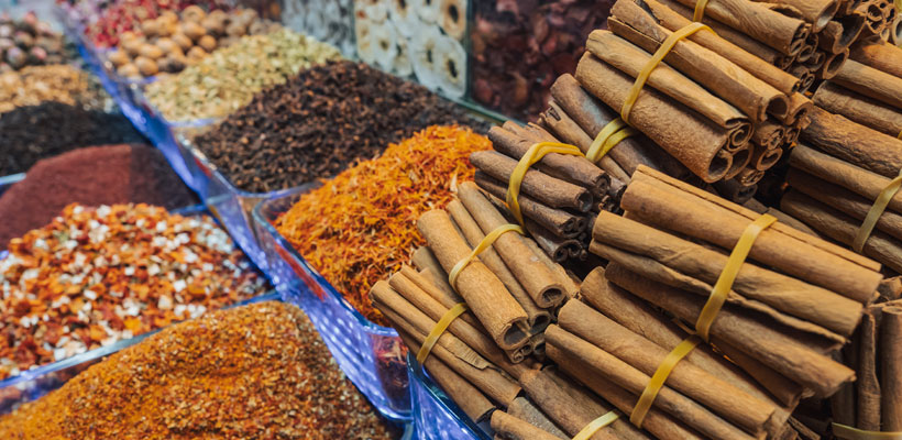 Spice market in Kerala.