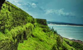 A majestic view of a fort in Kerala.