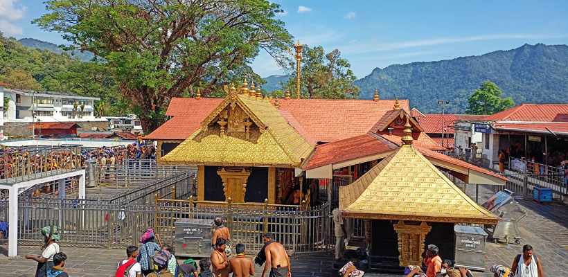 A picturesque view of Sabarimala Sree Ayyappan Temple