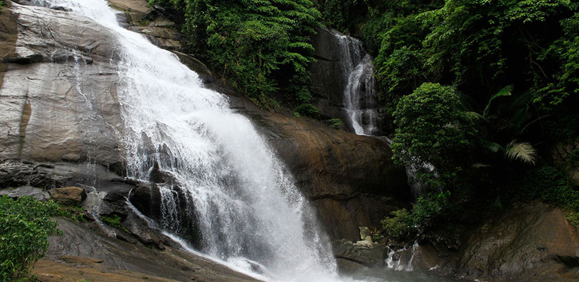 A spectacular view of Thusharagiri Waterfalls in Kozhikode, Kerala.